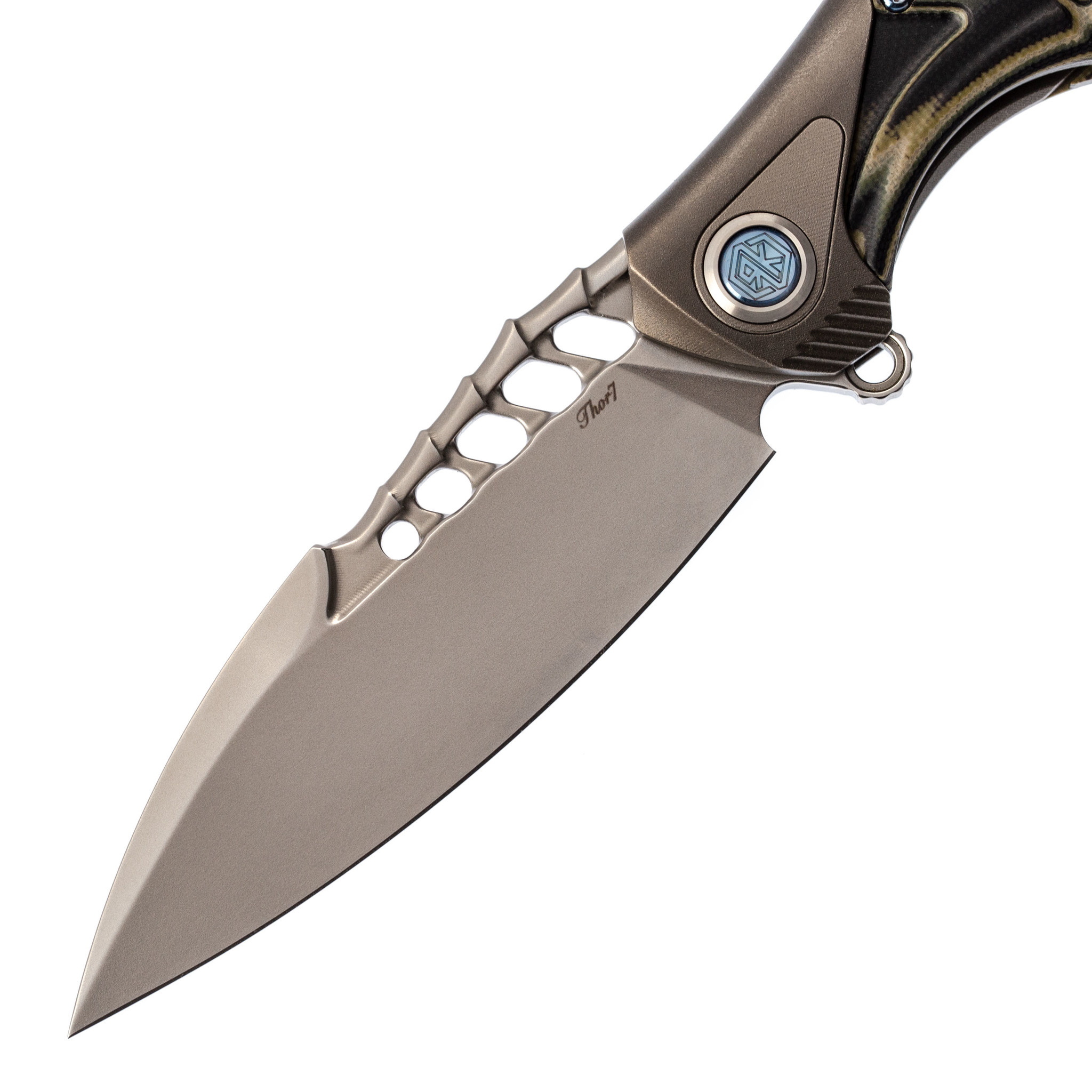Нож складной Thor 7 Rikeknife, сталь 154CM, Green Titanium/G10 - фото 2