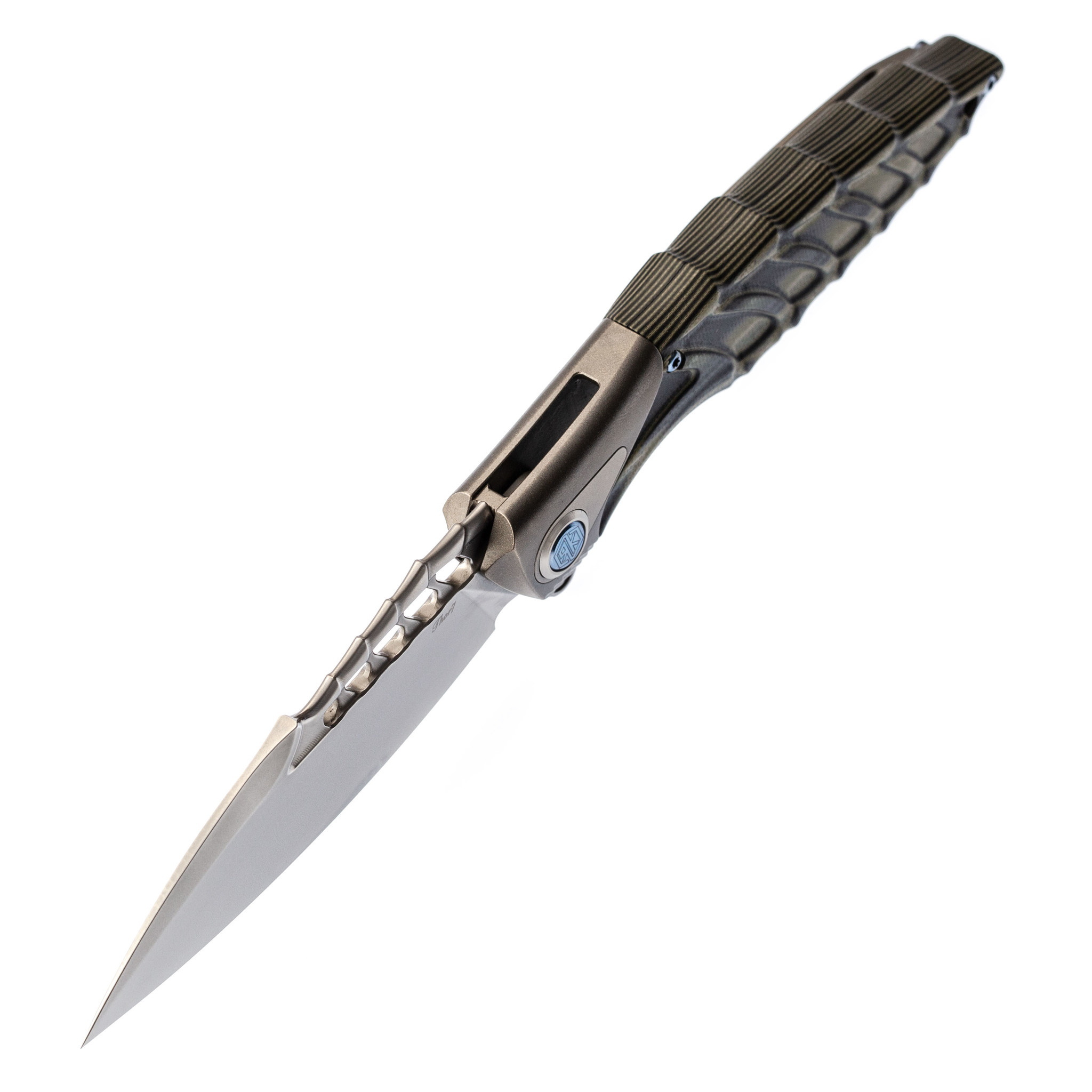 Нож складной Thor 7 Rikeknife, сталь 154CM, Green Titanium/G10 - фото 4