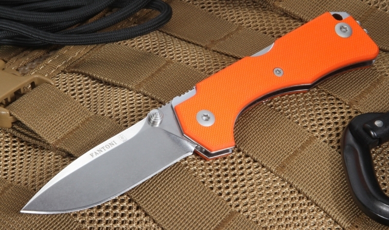Нож складной Hide Folder, Limited Orange G-10 Handle, Crucible CPM® S30V™ , Tommaso Rumici Design 7.5 см.