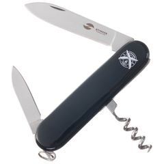 Фото Нож перочинный Stinger 90 мм, 4 функции, черный, в блистере