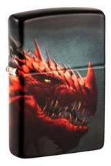 Фото Зажигалка ZIPPO Dragon Design с покрытием 540 Matte, латунь/сталь, черная