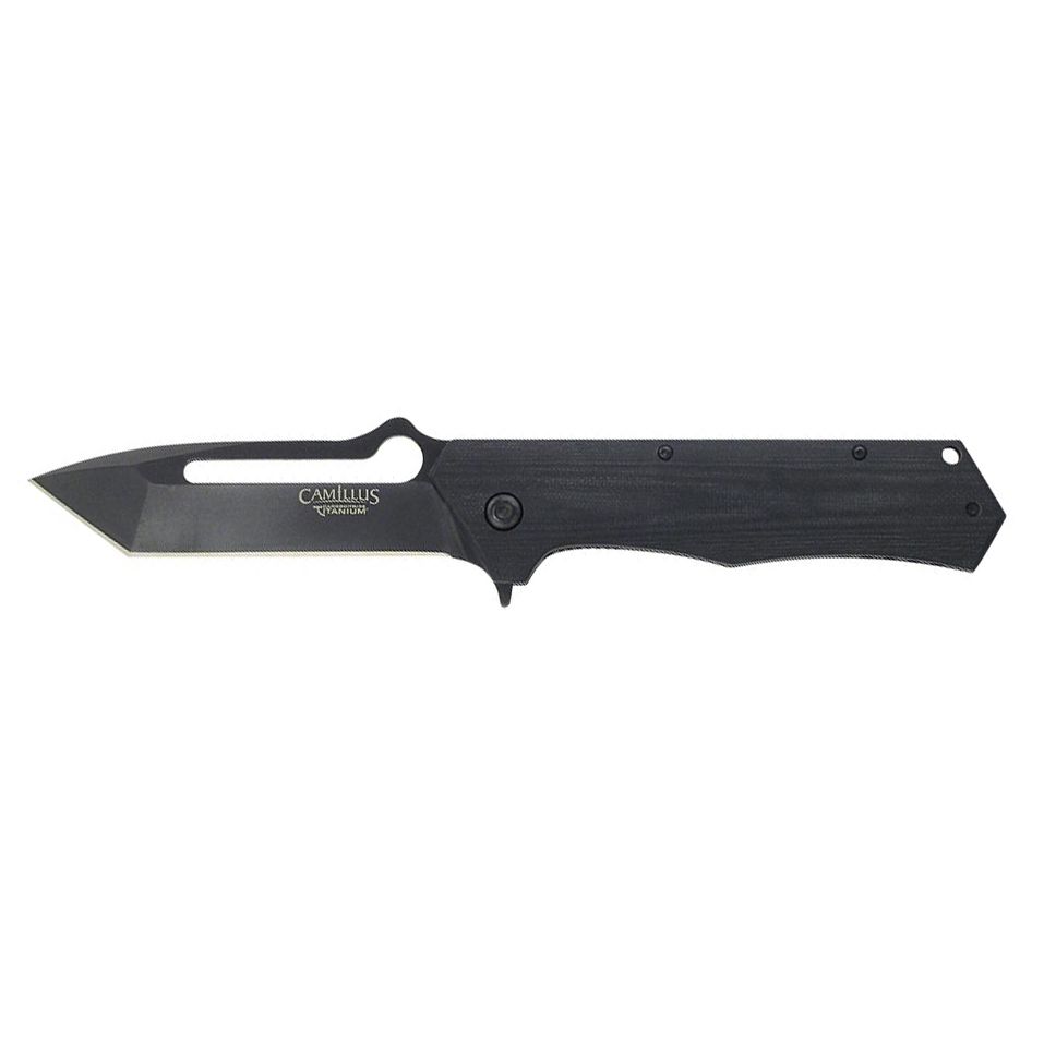 фото Складной нож camillus beast, сталь vg-10, рукоять стеклотекстолит g-10, черный