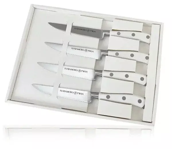 Набор кухонных ножей для стейков Hatamoto H1401, сталь AUS-8