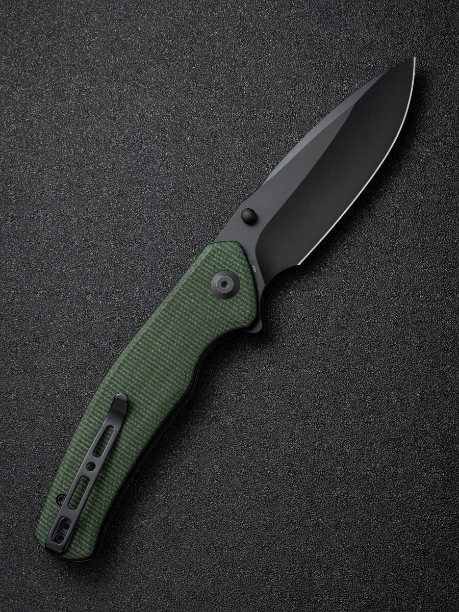 Складной нож Sencut Slashkin, сталь D2, рукоять canvas micarta, black/green - фото 7