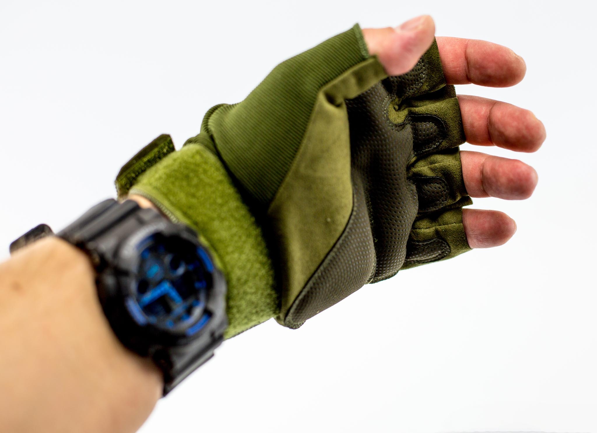 Тактические перчатки без пальцев, армейские , размер XL - фото 4