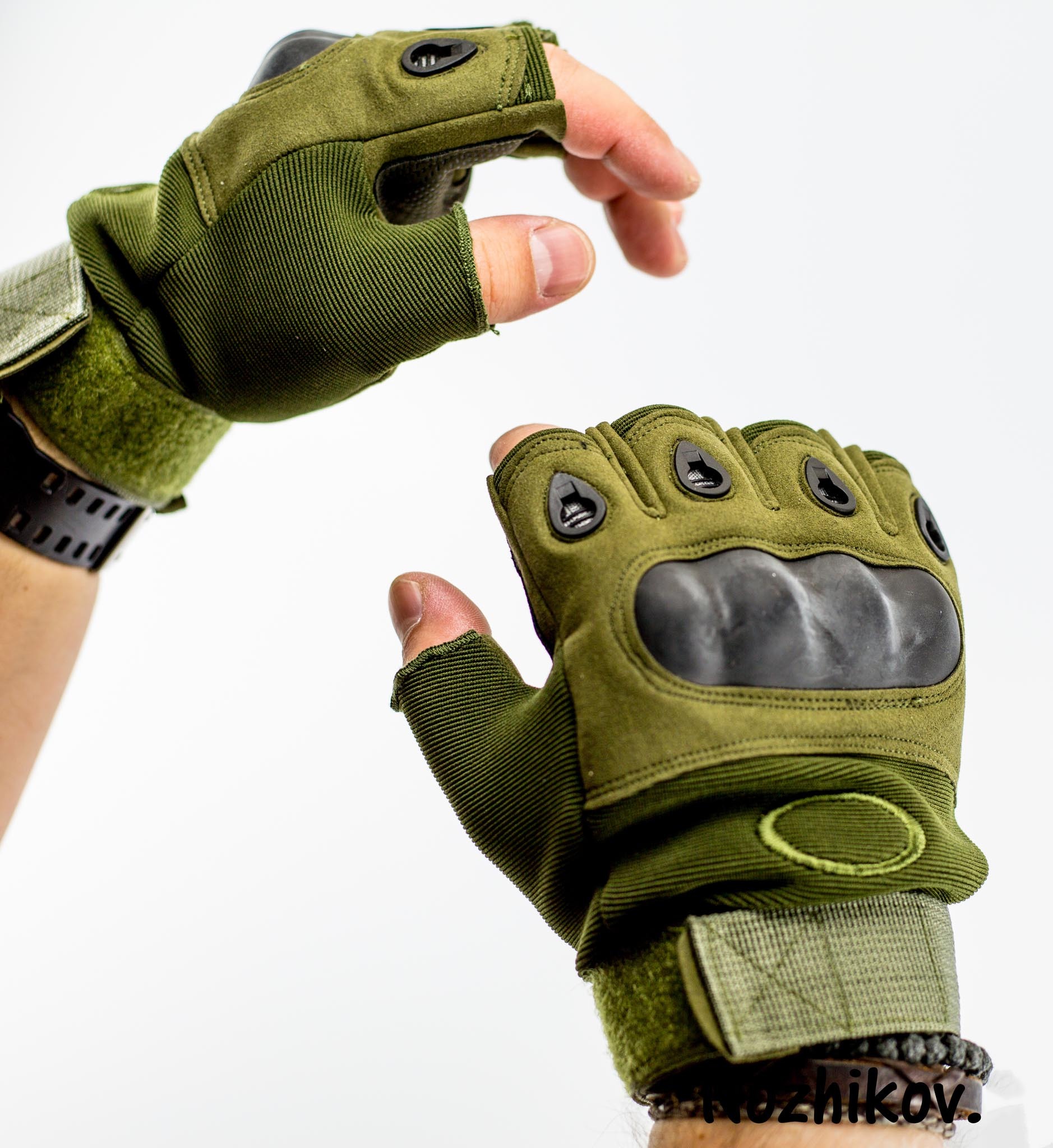 Тактические перчатки без пальцев, армейские , размер XL - фото 2