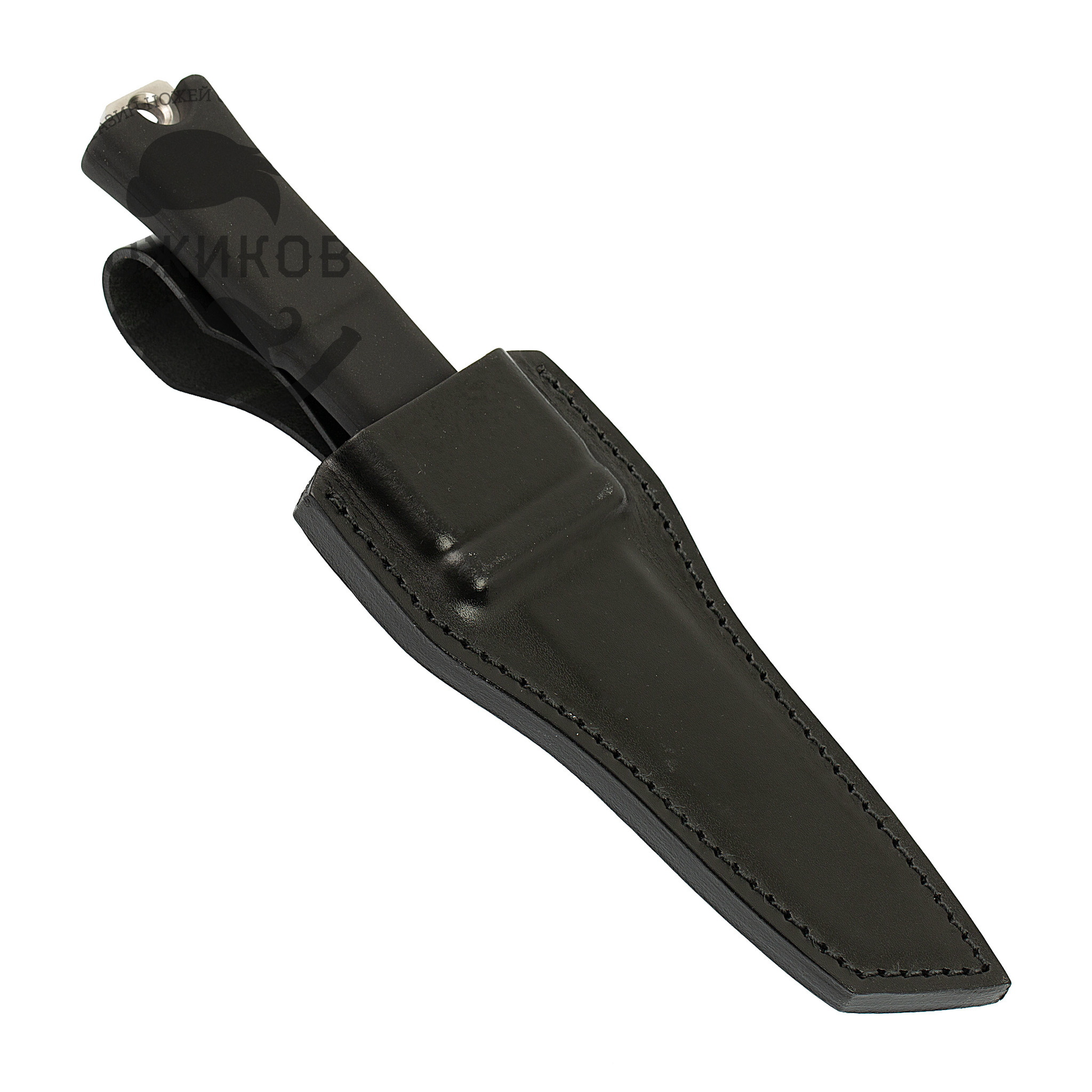 Нож водолазный Дайвер, сталь 95х18, рукоять термоэластопласт, кожаные ножны - фото 3