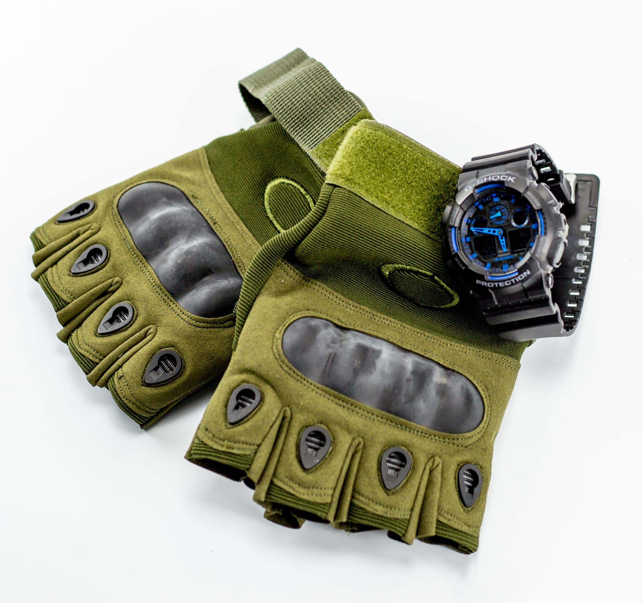 Тактические перчатки без пальцев, армейские , размер XL - фото 3