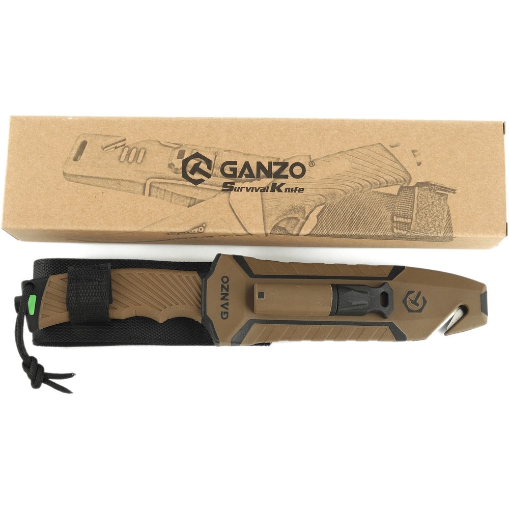 Нож Ganzo G8012V2-DY c паракордом, сталь 8CR13, рукоять пластик - фото 5
