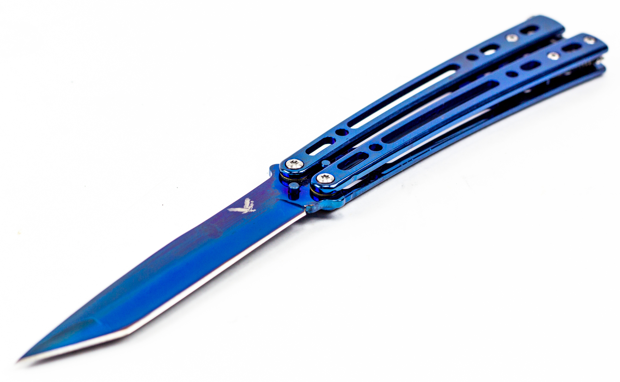 Нож-бабочка балисонг Индиго -  синий нож бабочку 