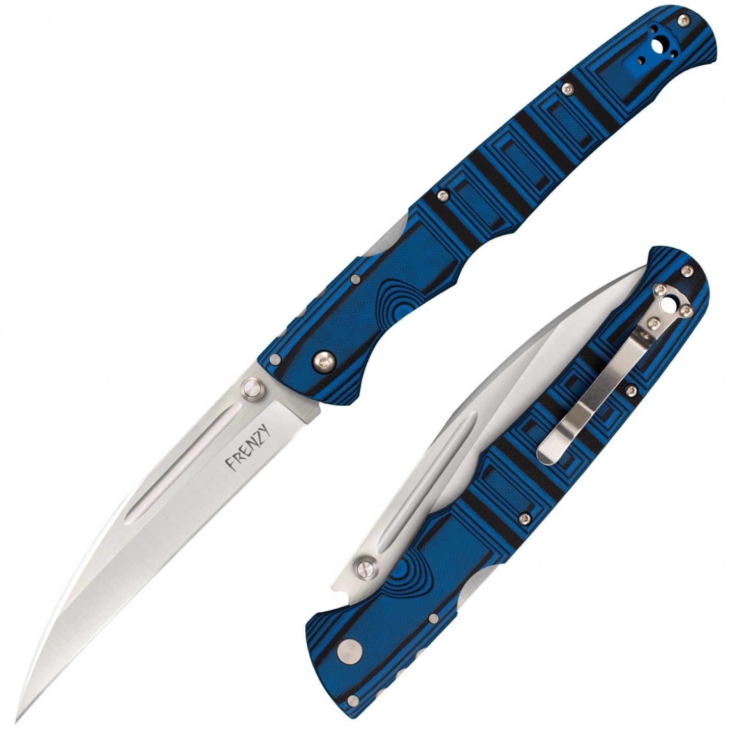 Складной нож Frenzy 2 (Blue/Black) - Cold Steel 62P2A, сталь CPM-S35VN, рукоять G10 - фото 1