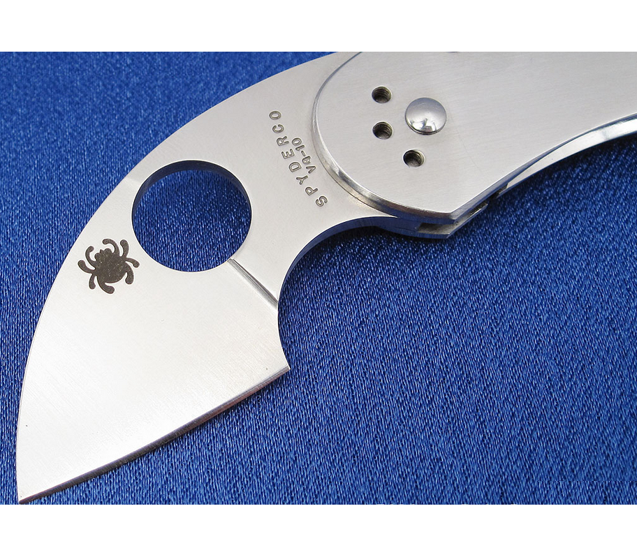 фото Нож складной equilibrium spyderco 166p, сталь vg-10 satin plain, рукоять нержавеющая сталь