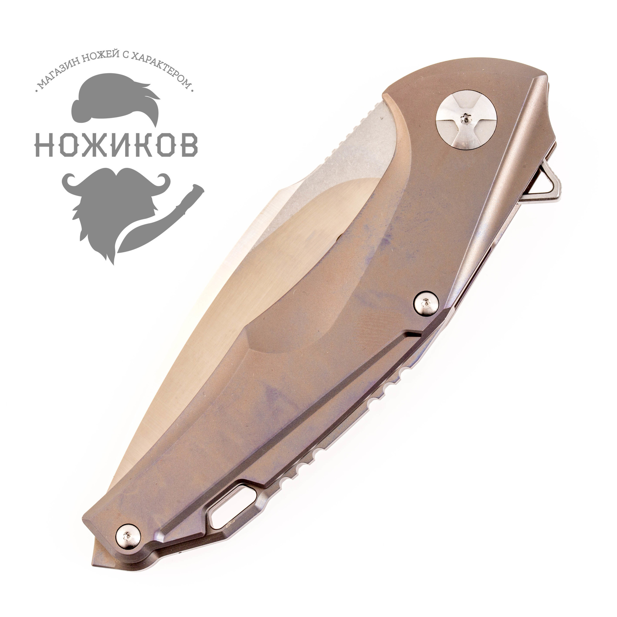 Складной нож Defcon Shark`s Tooth TF5219-1, сталь S35VN, рукоять титан - фото 7