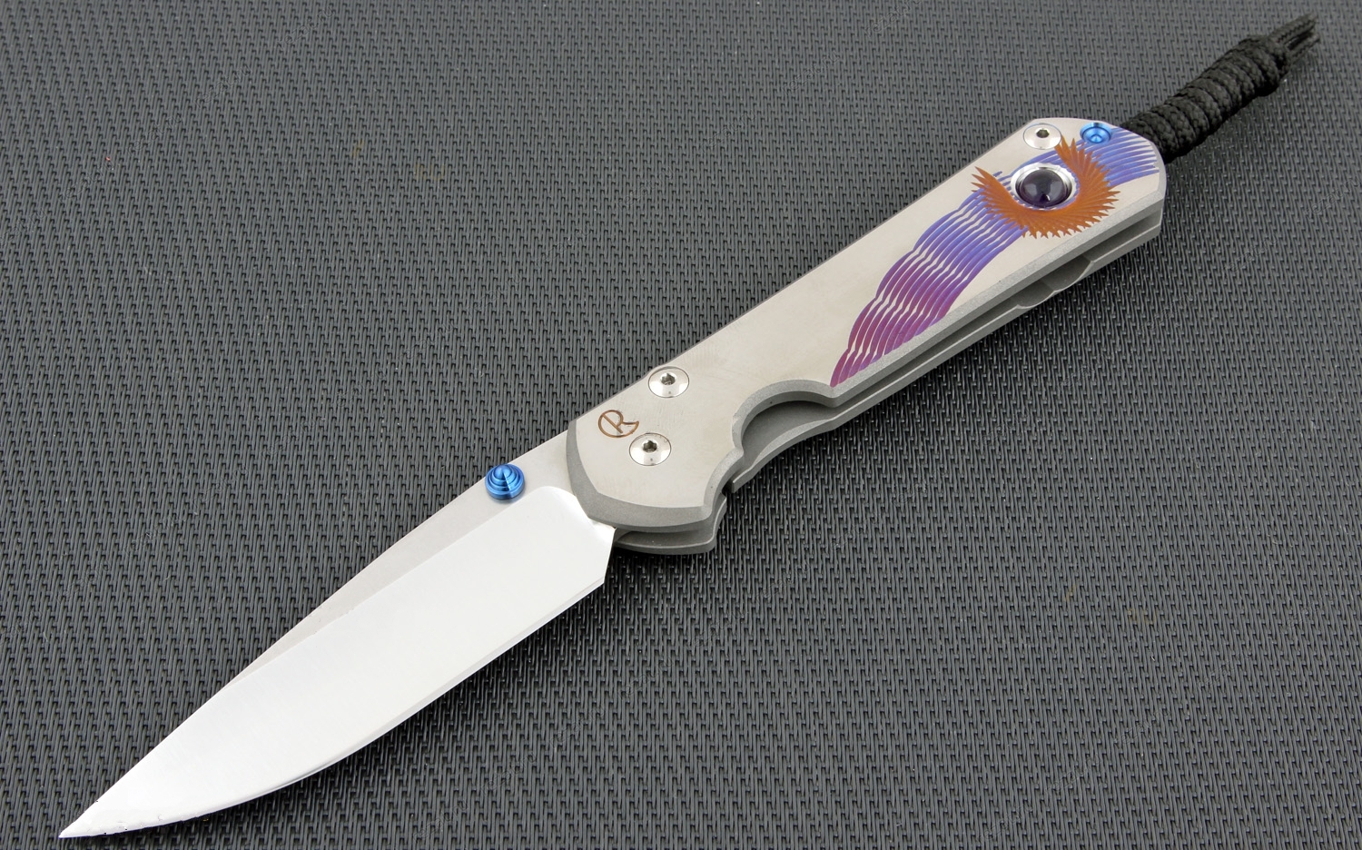 Нож складной Chris Reeve Large Sebenza 21 Unique Graphics Ametyst Cabochon, сталь CPM-S35VN, рукоять титан от Ножиков