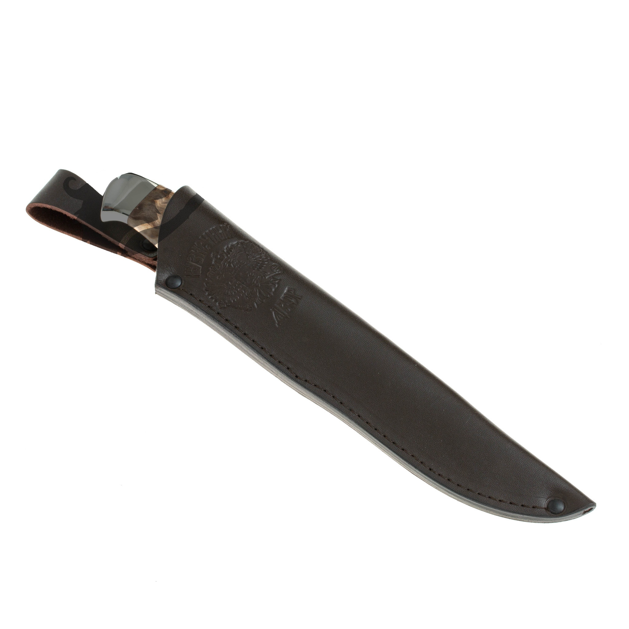 Нож Кайман, сталь Х12МФ, рукоять карельская береза от Ножиков