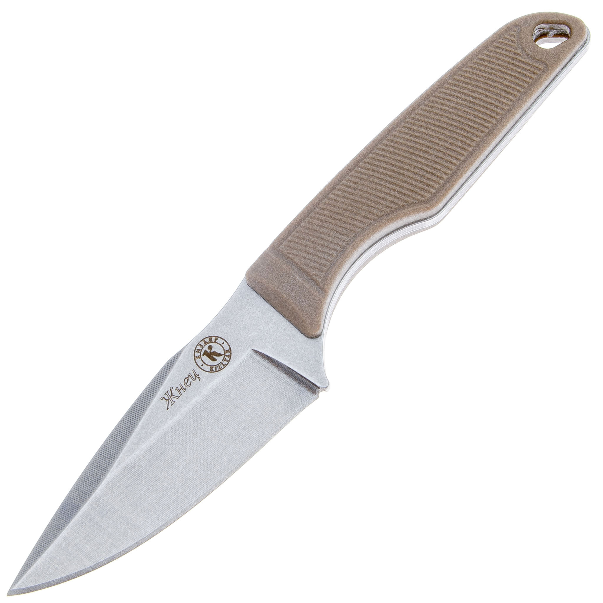Нож Жнец, сталь AUS-8, рукоять эластрон, песочный, Кизляр - фото 1