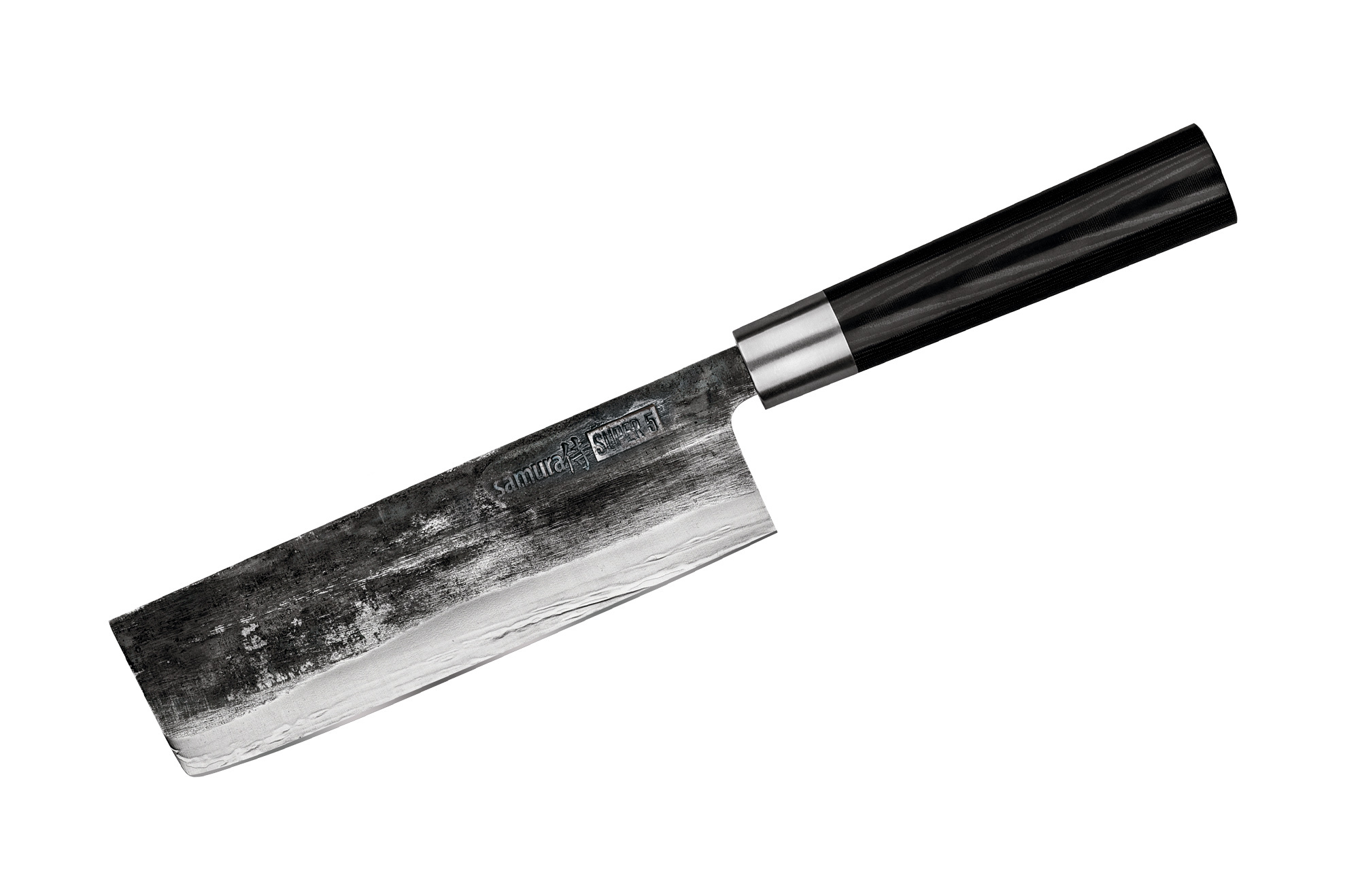 фото Набор кухонный - нож кухонный "samura super 5" накири 171 мм, гвоздичное масло, салфетка