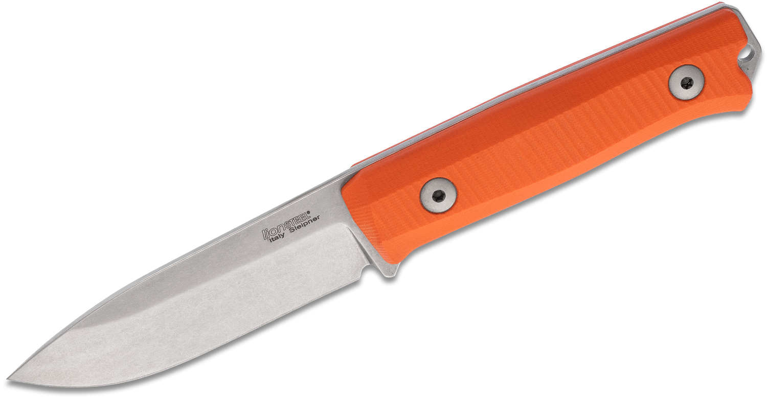 Нож LionSteel B40 GOR, сталь Sleipner, рукоять G10, оранжевый - фото 4