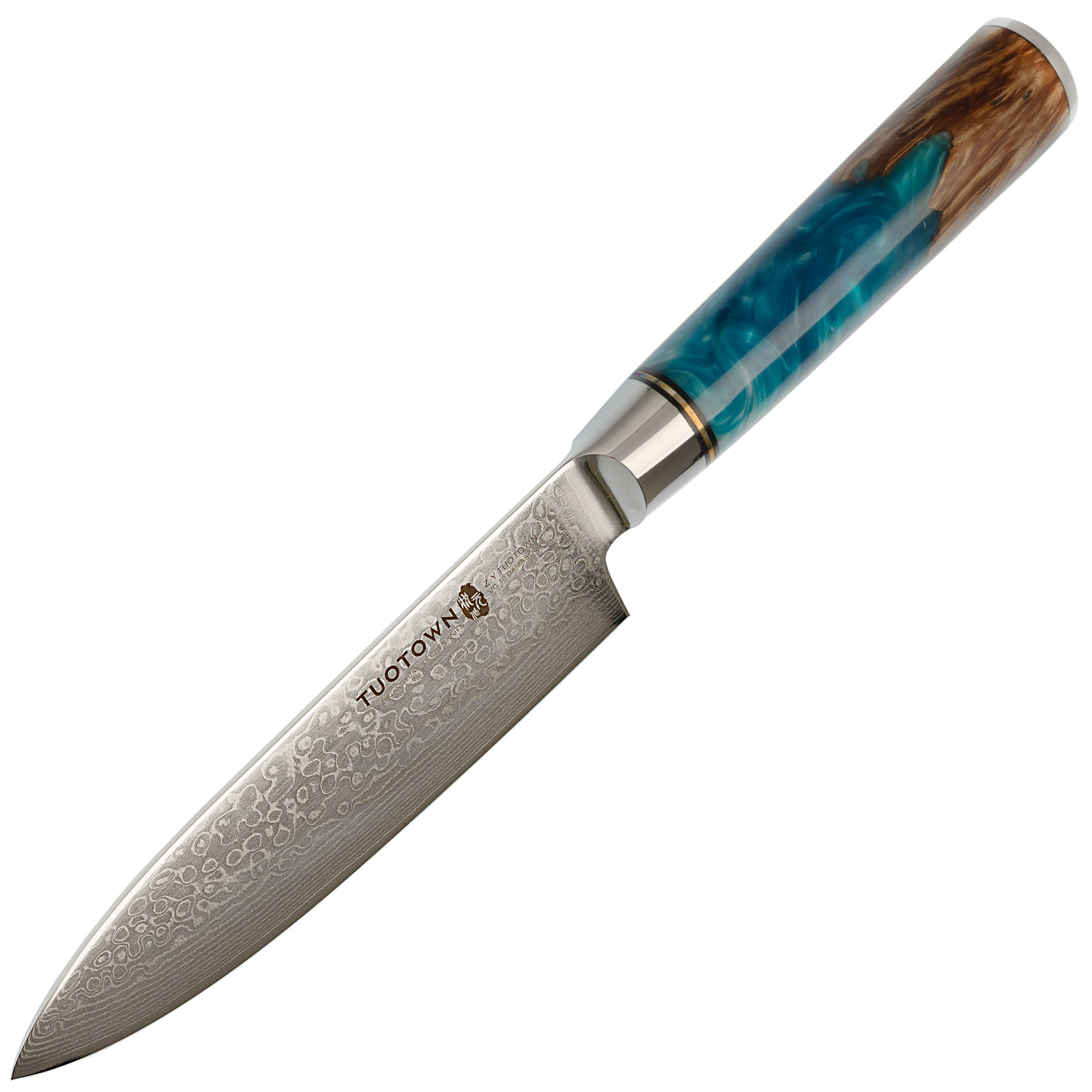 Нож кухонный Tuotown DM003, сталь VG-10, рукоять дерево/эпоксидка - фото 2
