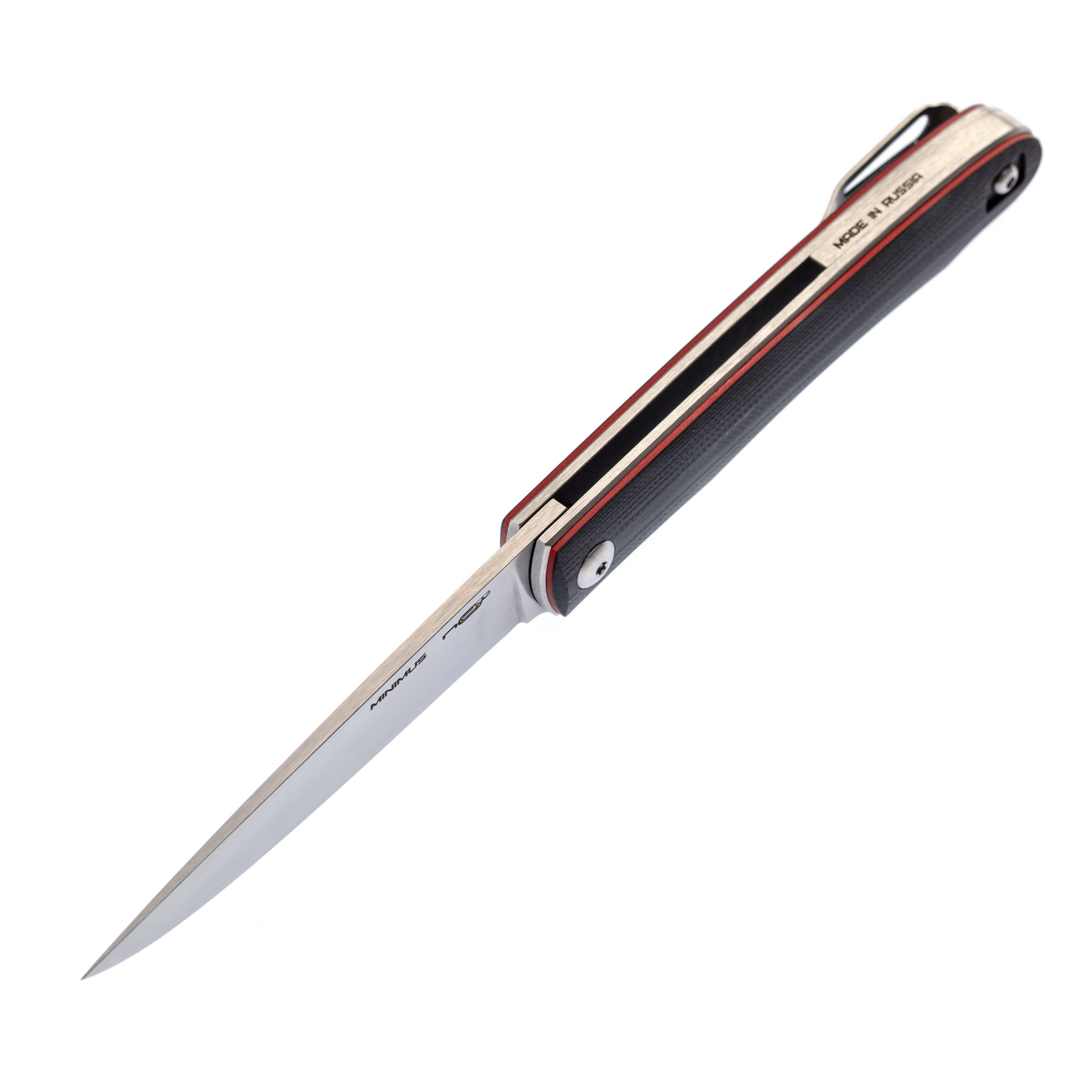 Складной нож Minimus, сталь X105 Satin, G10 Red/Black от Ножиков