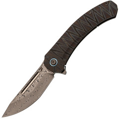 Фото Складной нож Kansept Hira, сталь дамаск, рукоять титан