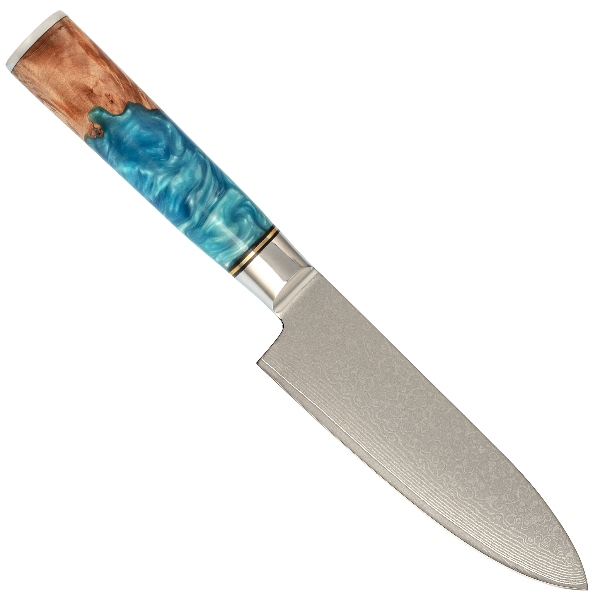 Нож кухонный Tuotown DM003, сталь VG-10, рукоять дерево/эпоксидка - фото 4