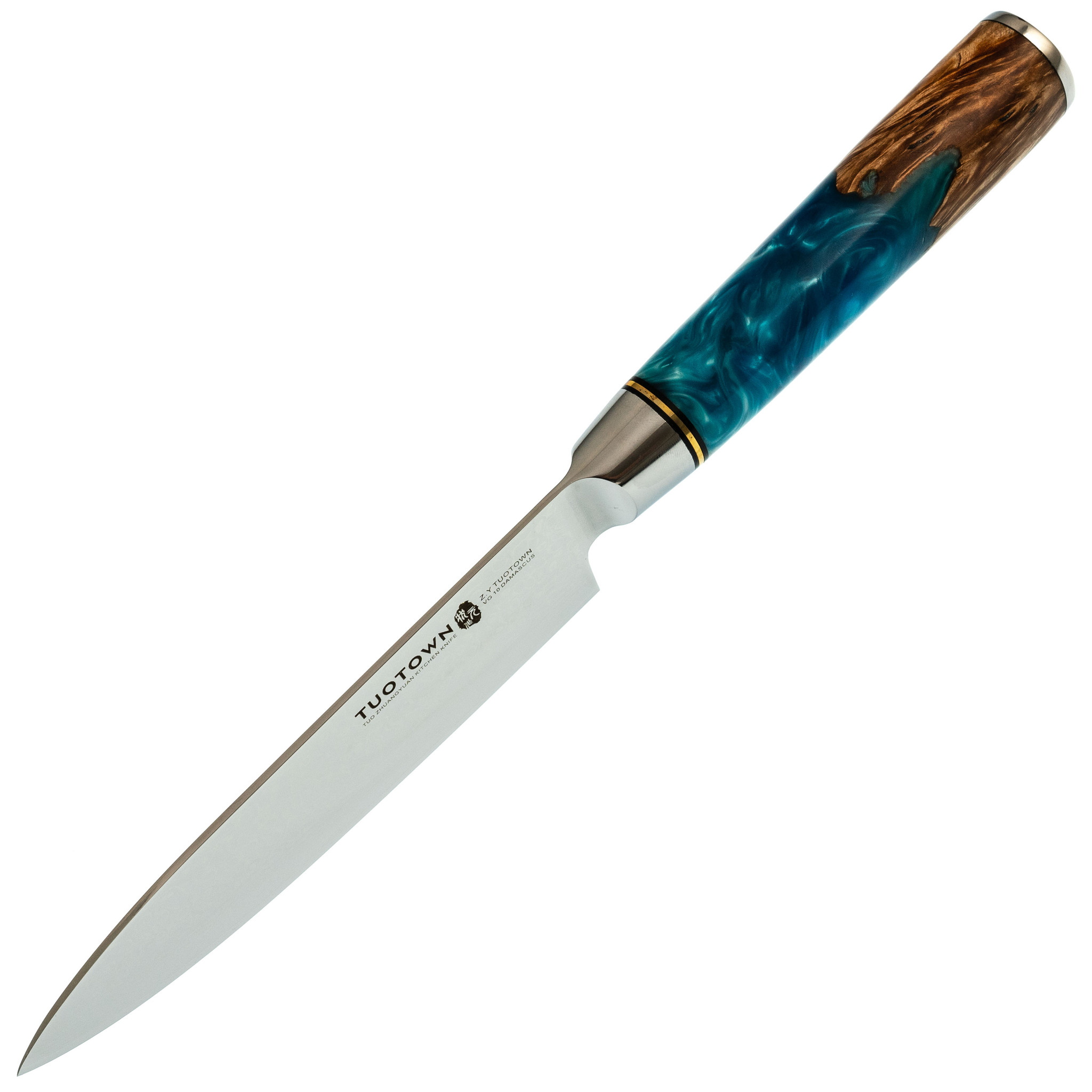 Нож кухонный Tuotown DM003, сталь VG-10, рукоять дерево/эпоксидка - фото 3