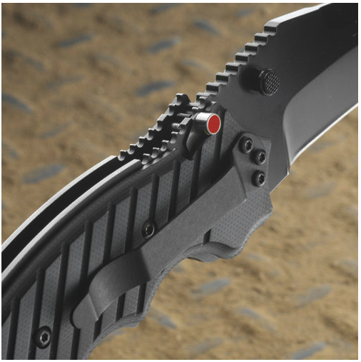 фото Складной нож crkt 1030k triumph, сталь aus-8 black finish, рукоять стеклотекстолит g10