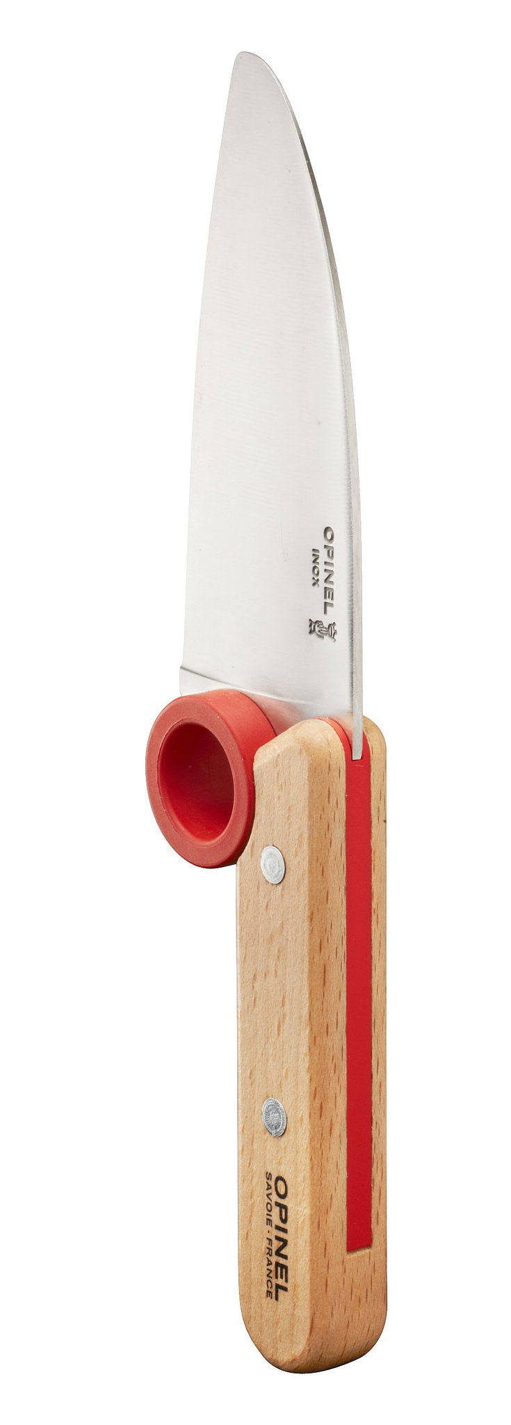 Нож шеф-повара Opinel, защита пальцев, деревянная рукоять, нержавеющая сталь, коробка - фото 4