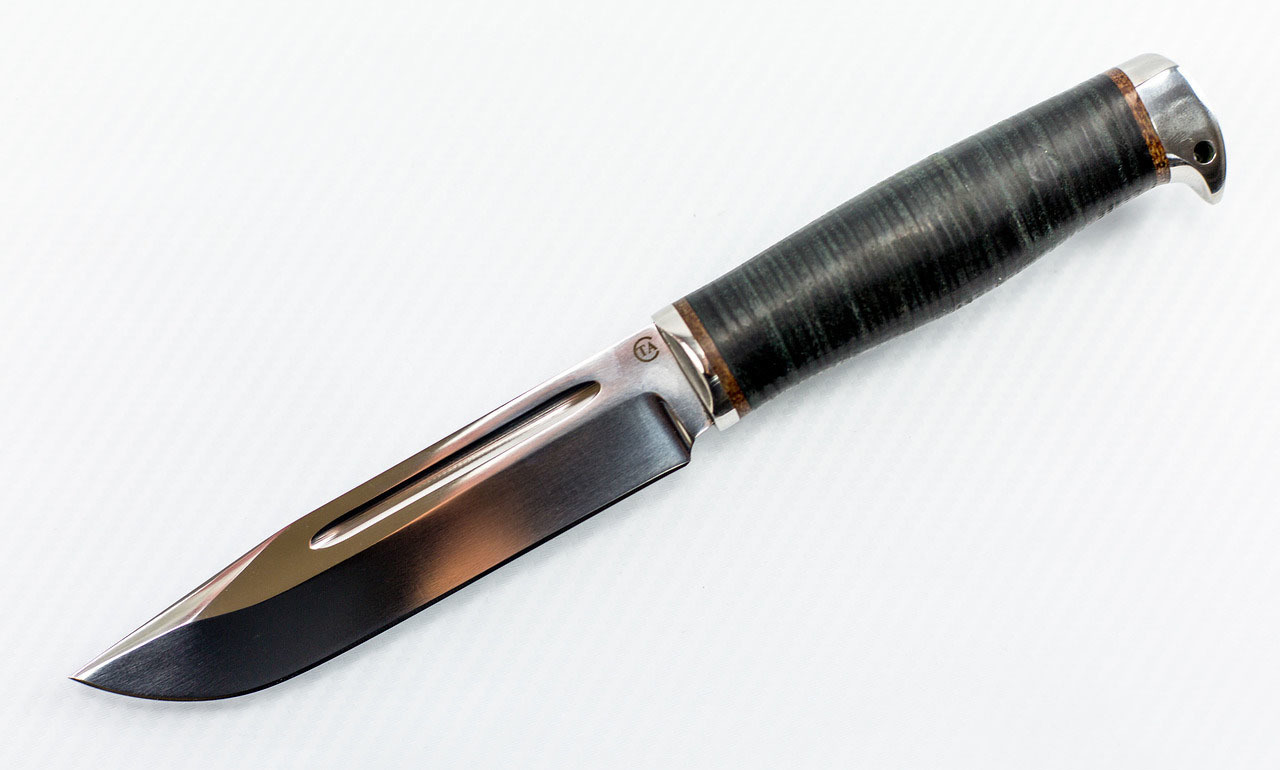 Нож Комбат-4 в D2, кожа - фото 1