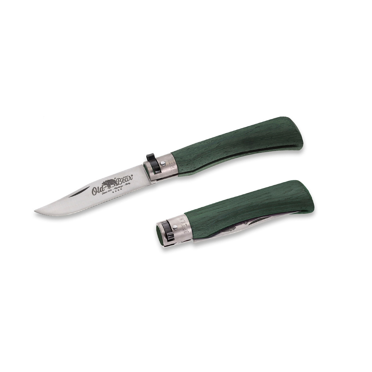 Складной нож Antonini Old Bear® Full Color XL, сталь 420, рукоять зеленая стабилизированная древесина от Ножиков