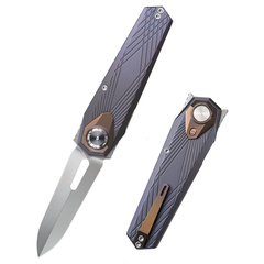 Фото Складной нож Remette Infinite Power, сталь M390, рукоять титан, цвет фиолетовый