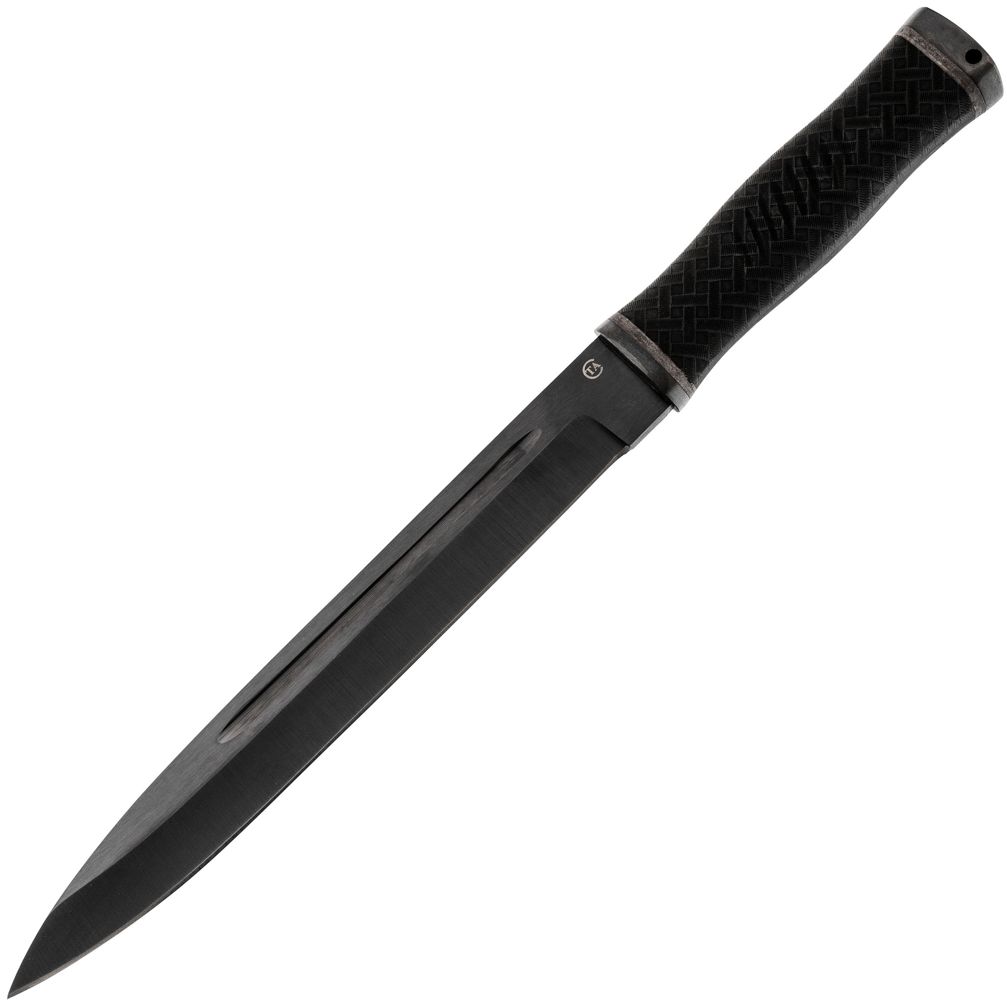 Нож Горец-1, сталь 65Г, резина