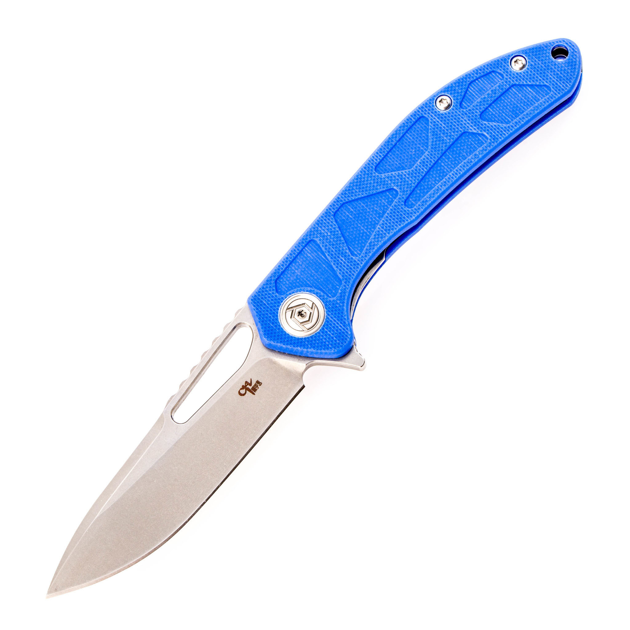 Складной нож CH3509 из стали D2, синий - фото 1