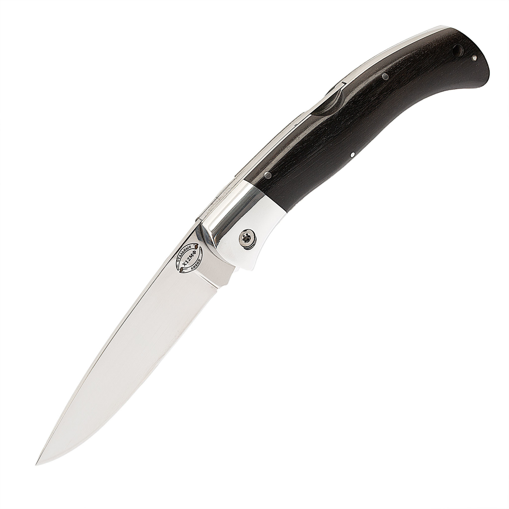 Складной Якутский нож, сталь Х12МФ, граб - фото 1