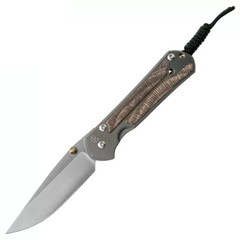 Фото Складной нож Chris Reeve Large Sebenza 21, сталь S35VN, рукоять титановый сплав со вставкой из дерева платан