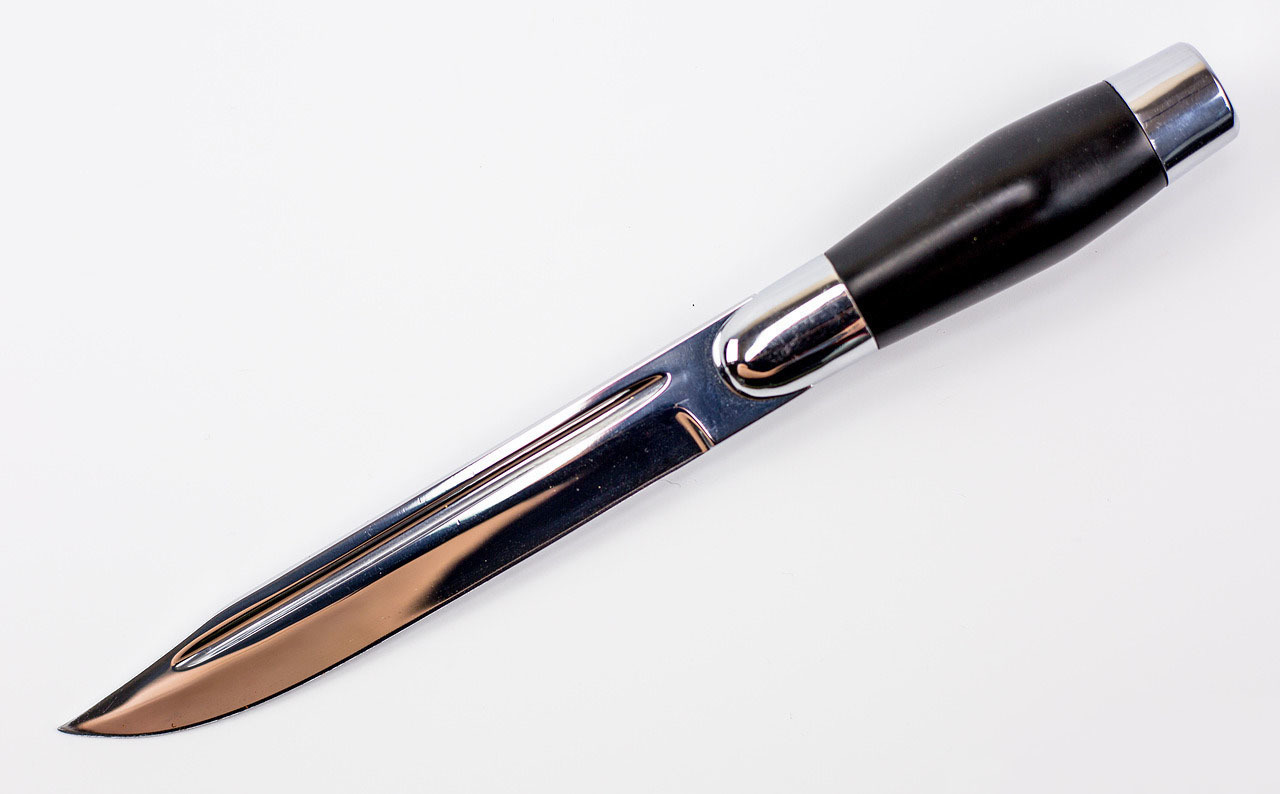 фото Нож блокадник без гарды, хромированный сибирский клинок