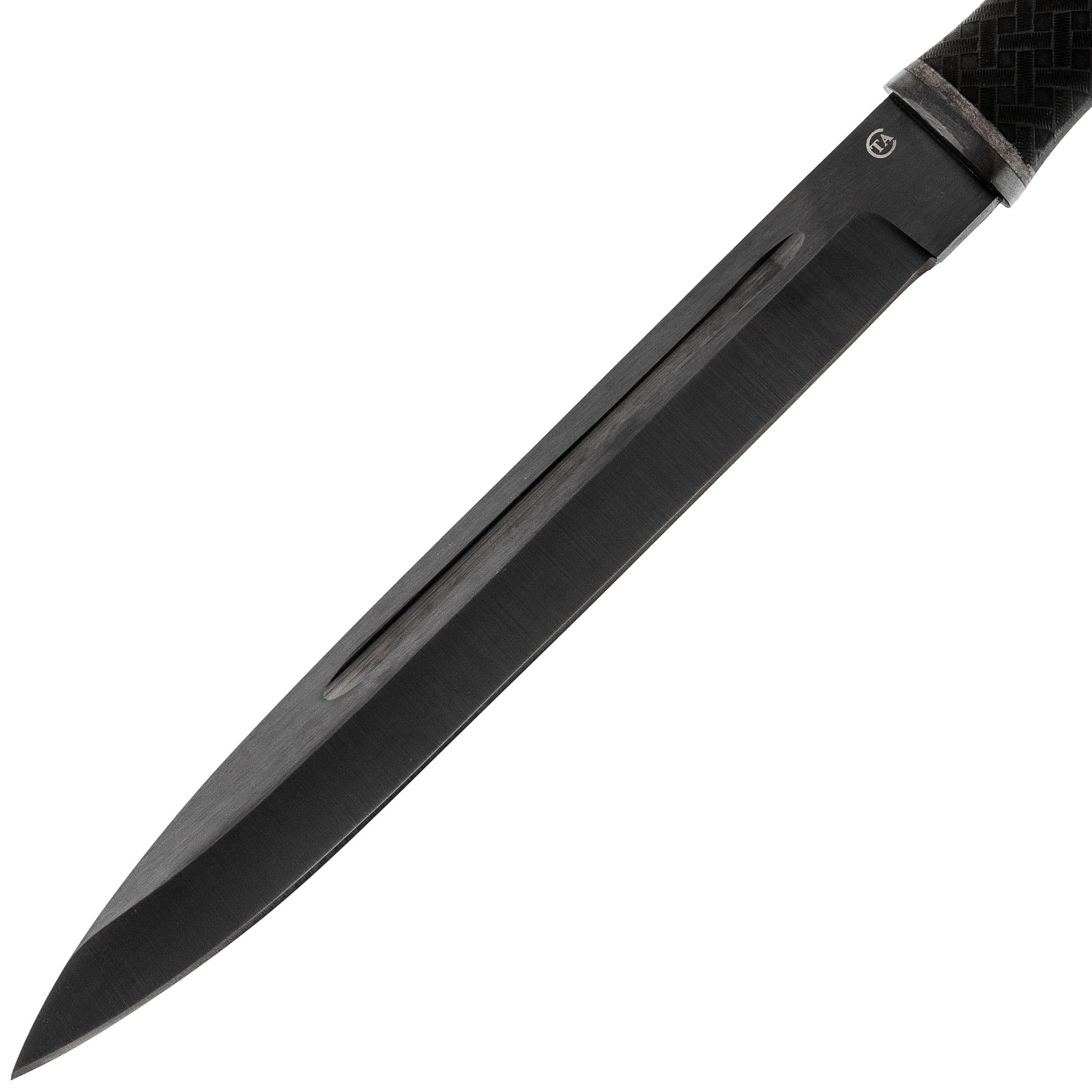 Нож Горец-1, сталь 65Г, резина - фото 2