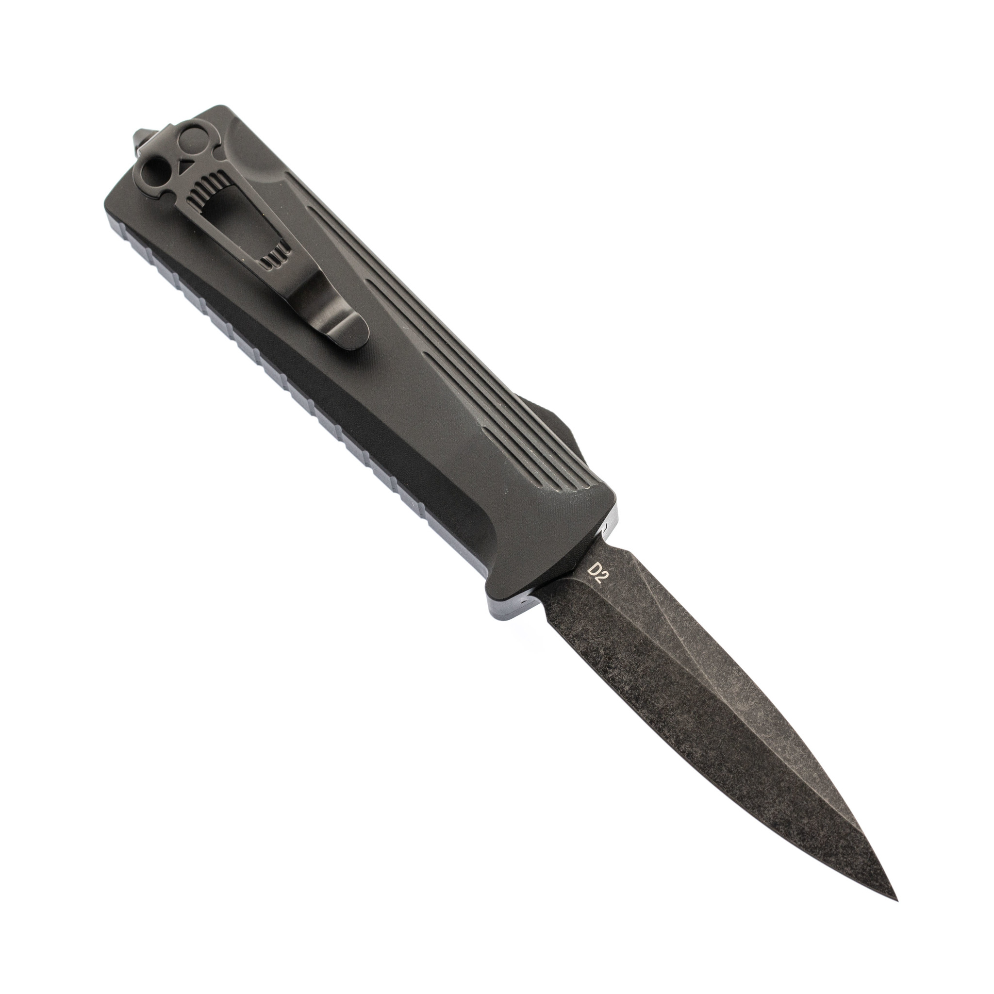 Автоматический нож Daggerr Koschei All Black (Кощей), сталь D2 - фото 2