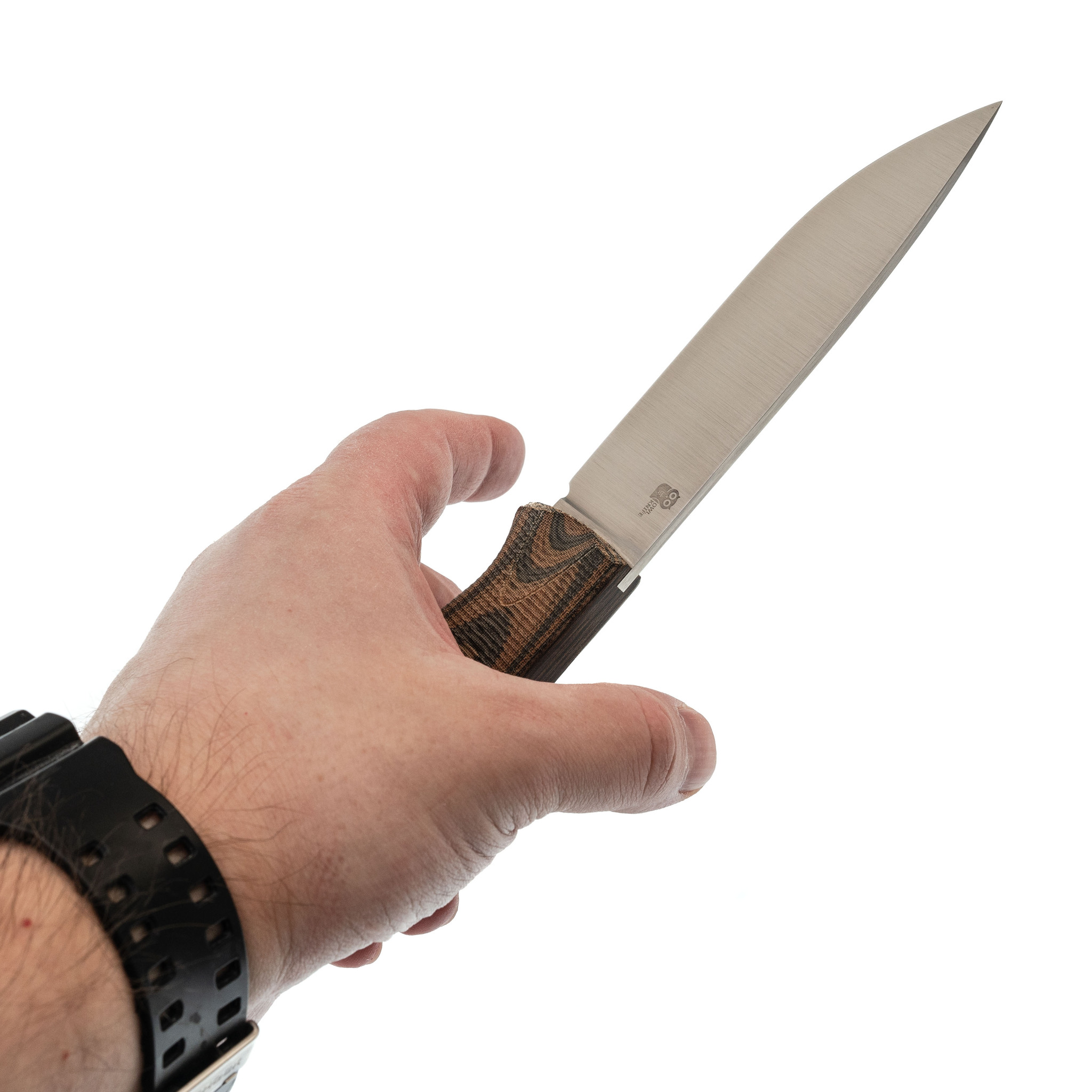 Нож цельнометаллический BARN, сталь N690, олива G10 - фото 6