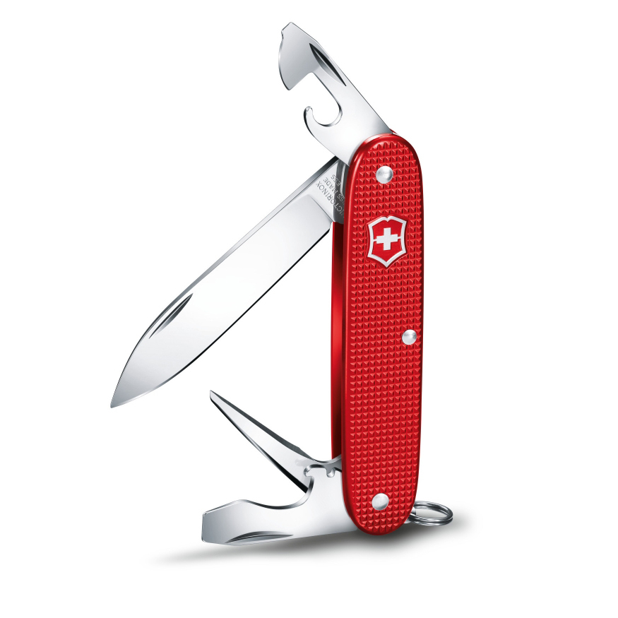 Нож перочинный Victorinox Alox Pioneer, сталь X55CrMo14, рукоять 6061 T-6 Aluminium, красный от Ножиков