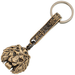 Фото Брелок Лев, бронза