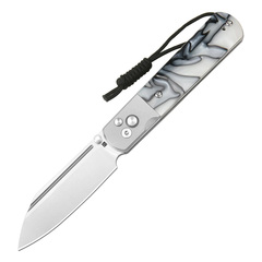 Фото Складной нож Artisan Cutlery Holm, сталь AR-RPM9, рукоять сталь/акрил, белый