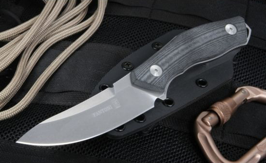 Нож с фиксированным клинком C.U.T. Fixed, Black/Gray G-10 Scales, Stonewashed CPM® S30V™, Dmitry Sinkevich (SiDiS) Design, Kydex Sheath 10.6 см. - фото 2