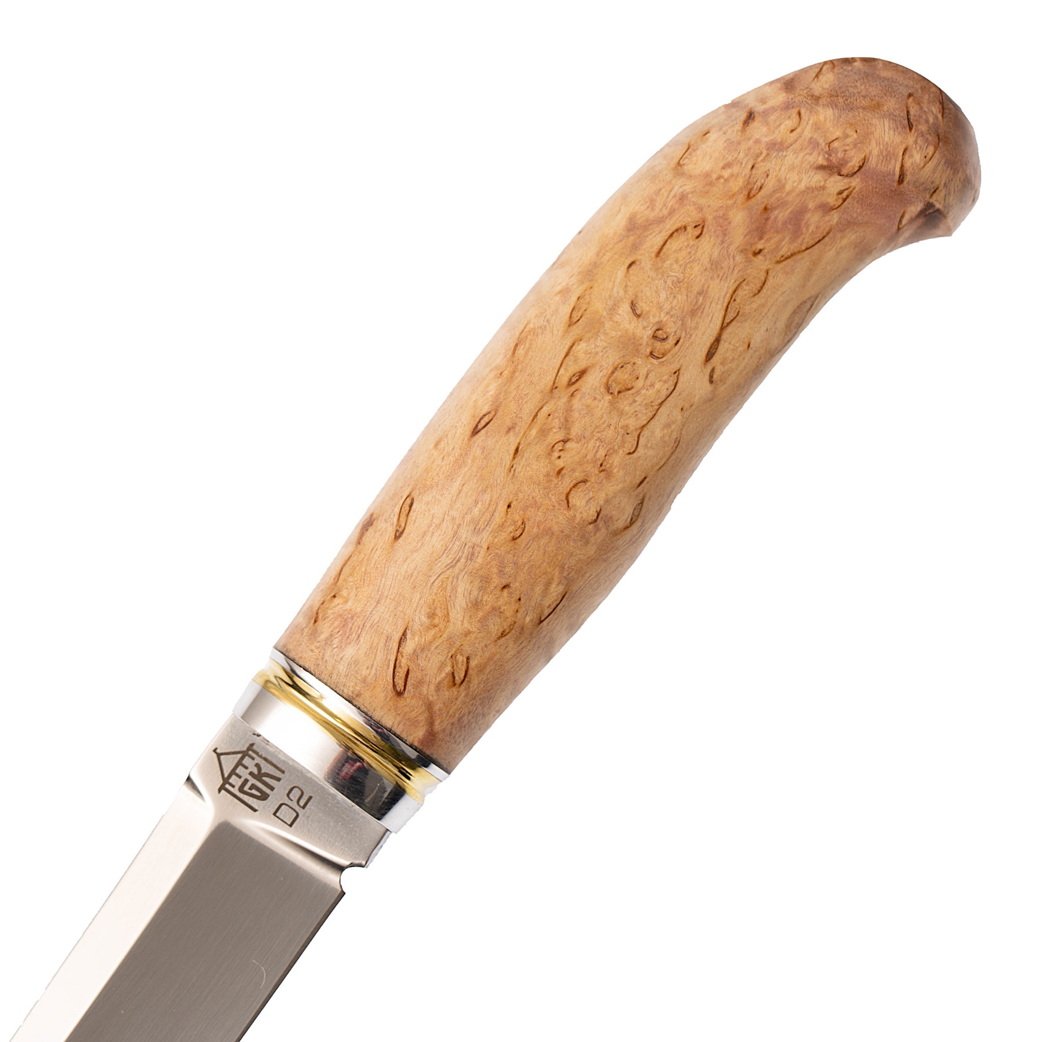 Нож Пукко малый ромб, сталь D2, карельская береза от Ножиков