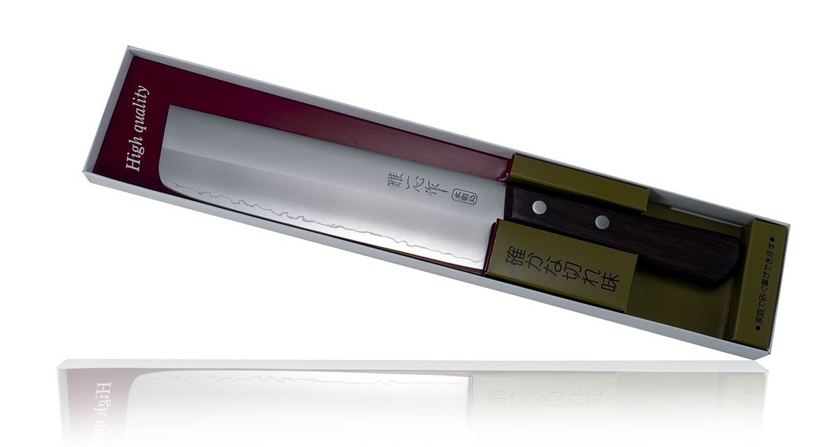 Нож кухонный овощной Kanetsugu Накири Special Offer, 2007, сталь AUS-8, в картонной коробке - фото 2