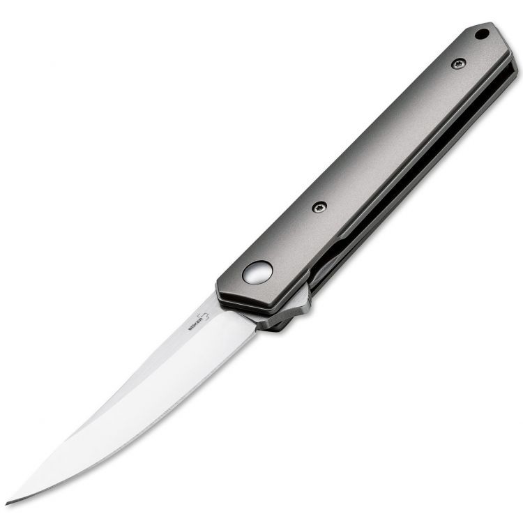 Нож складной Mini Kwaiken Titanium Folder (IKBS® Flipper) - Boker 01BO290, сталь VG-10 Satin, рукоять титан