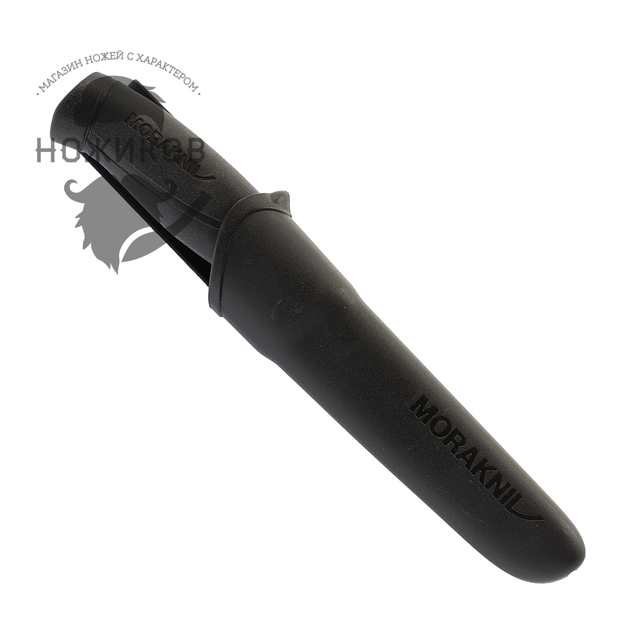 Нож с фиксированным лезвием Morakniv Companion Black, сталь Sandvik 12C27, рукоять пластик/резина - фото 3