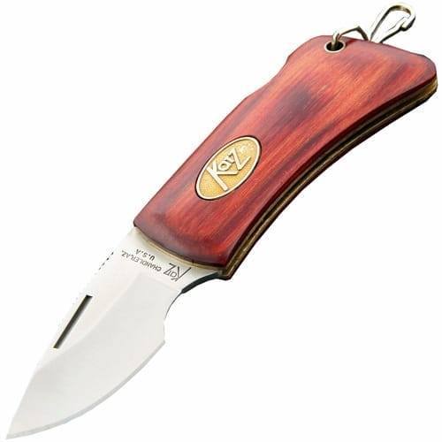 Складной нож-брелок Katz Bobcat Gentleman's, сталь XT-70, рукоять стабилизированная древесина