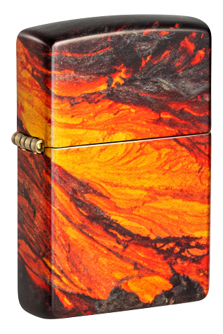 Зажигалка ZIPPO Lava Flow с покрытием 540 Tumbled Brass, латунь/сталь, оранжевая кастрюля lava овальная 3 19 л чугун оранжевая